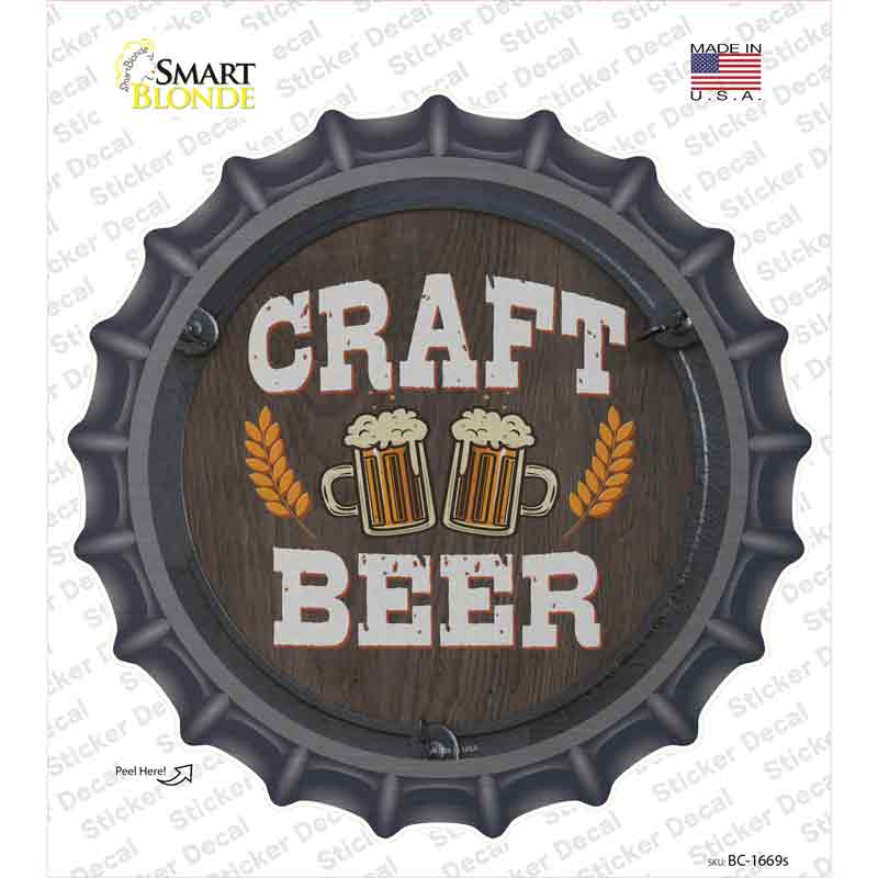 Craft Beer Novelty Bottle Cap Sticker Decal