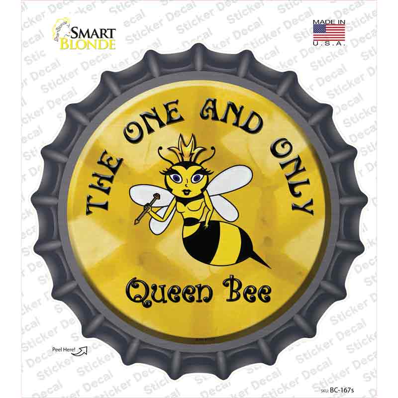 The One and Only Queen Bee Novelty Bottle Cap Sticker Decal