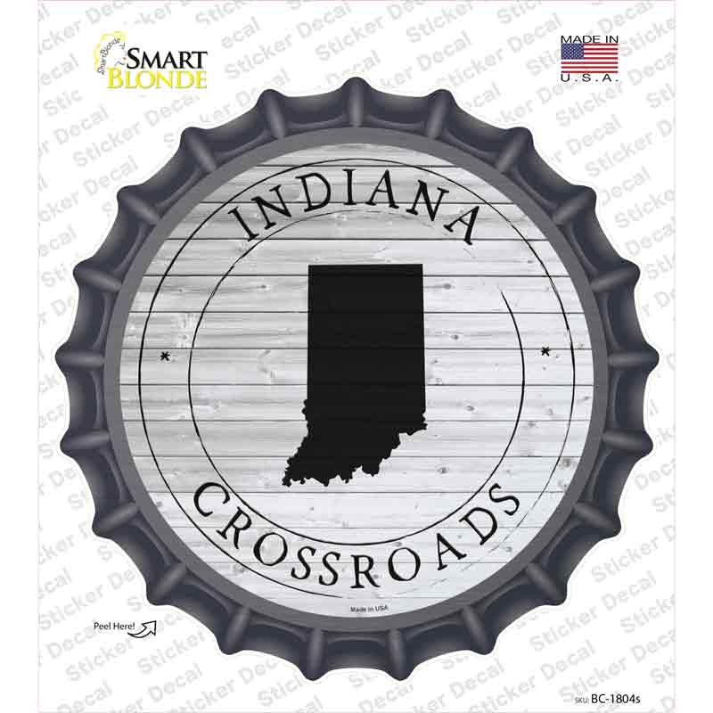 Indiana Crossroads Novelty Bottle Cap Sticker Decal