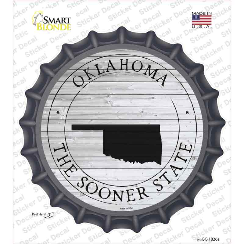 Oklahoma Sooner State Novelty Bottle Cap Sticker Decal