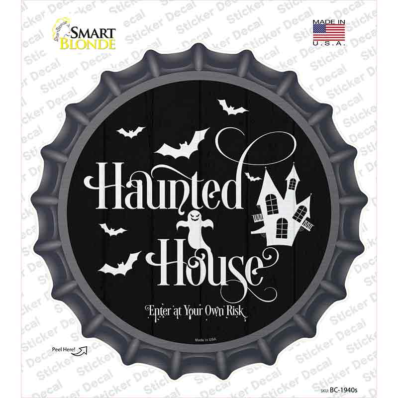 Haunted House Novelty Bottle Cap Sticker Decal