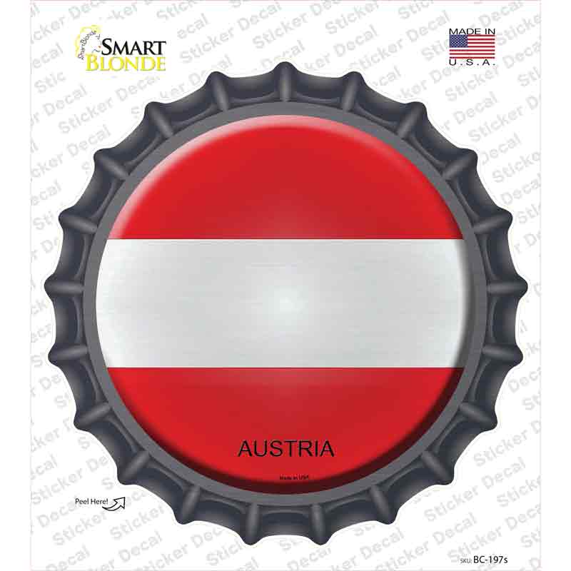 Austria Novelty Bottle Cap Sticker Decal