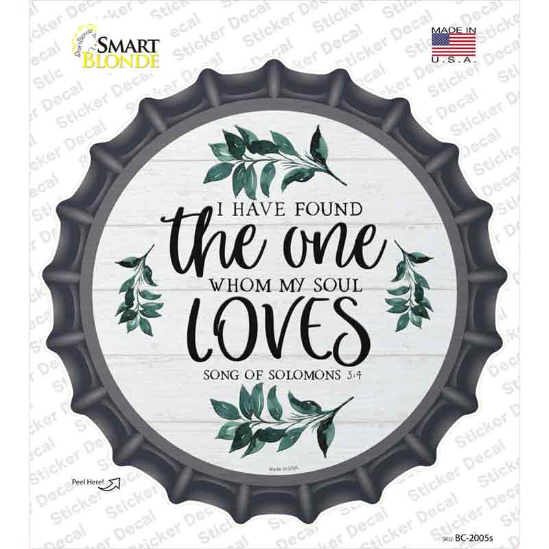 The One Novelty Bottle Cap Sticker Decal