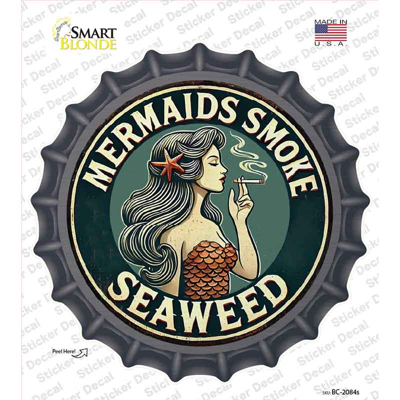 Mermaids Smoke Seaweed Novelty Bottle Cap Sticker Decal BC-2084s