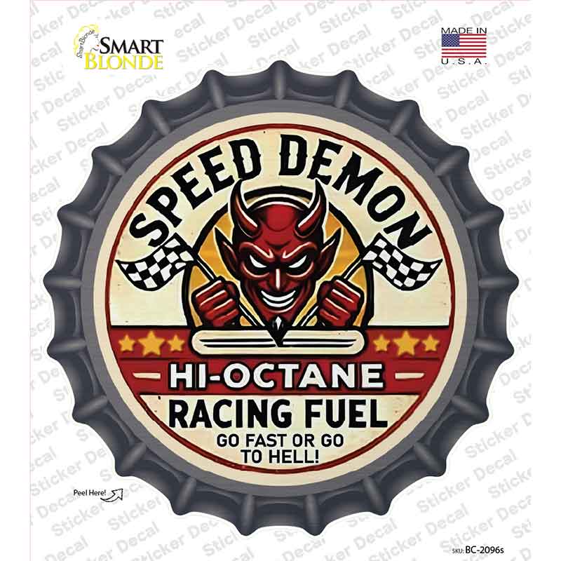 Speed Demon Novelty Bottle Cap Sticker Decal BC-2096s
