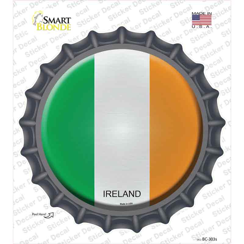 Ireland Country Novelty Bottle Cap Sticker Decal