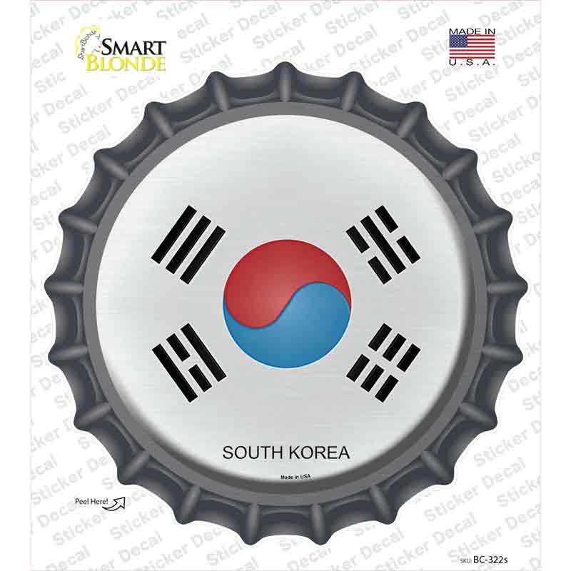 South Korea Country Novelty Bottle Cap Sticker Decal