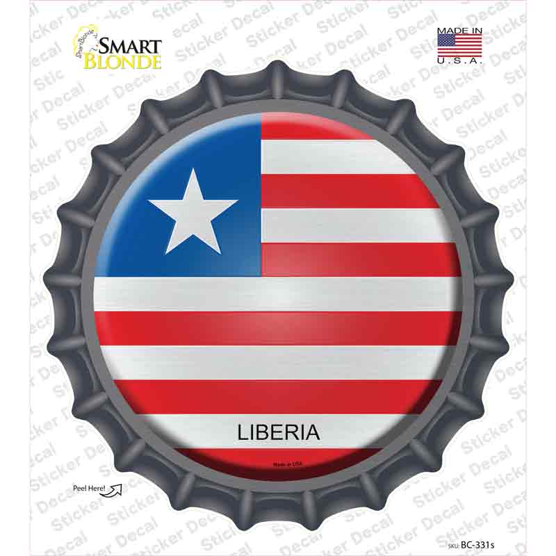 Liberia Country Novelty Bottle Cap Sticker Decal