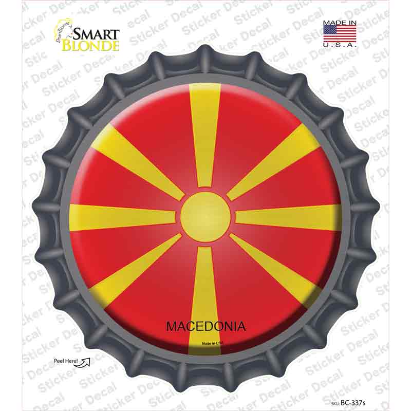 Macedonia Country Novelty Bottle Cap Sticker Decal