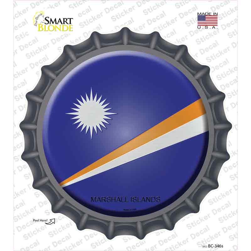 Marshall Islands Country Novelty Bottle Cap Sticker Decal
