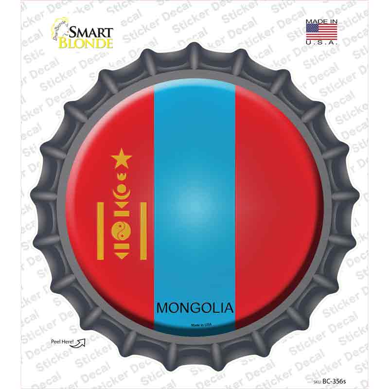Mongolia Country Novelty Bottle Cap Sticker Decal