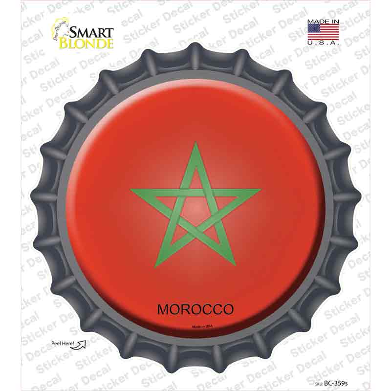 Morocco Country Novelty Bottle Cap Sticker Decal