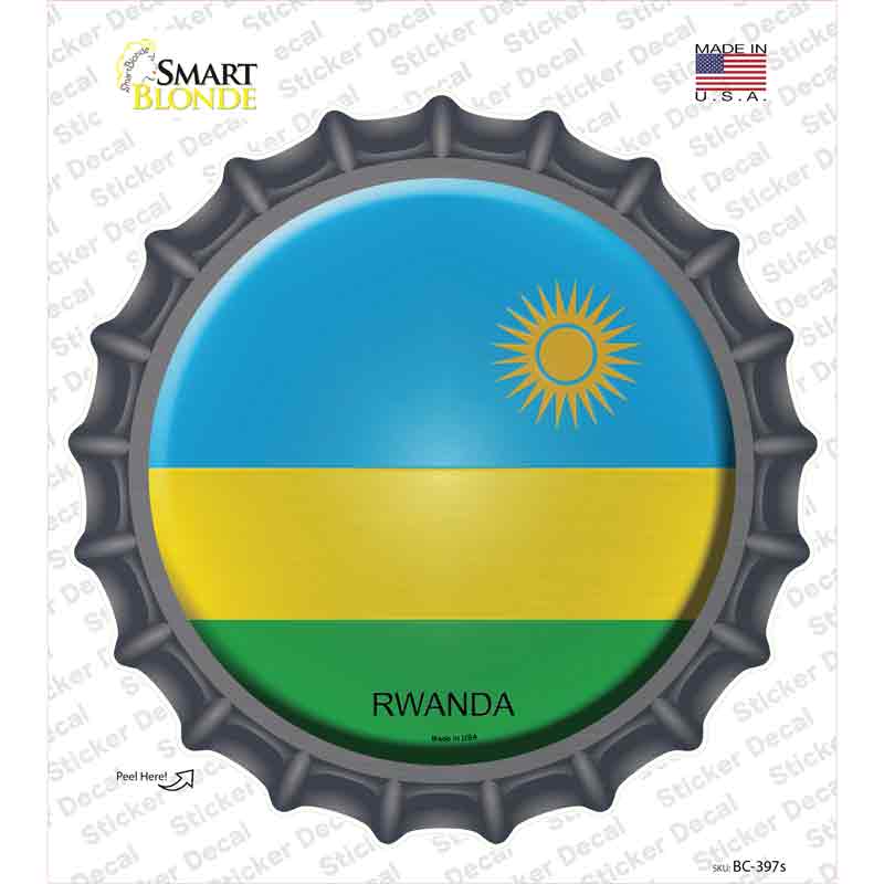 Rwanda Country Novelty Bottle Cap Sticker Decal