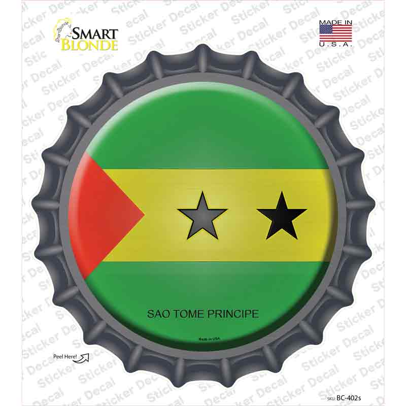 Sao Tome Principe Country Novelty Bottle Cap Sticker Decal