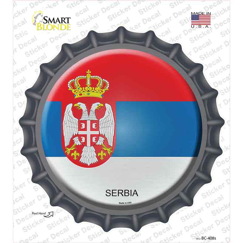Serbia Country Novelty Bottle Cap Sticker Decal