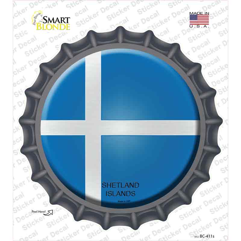 Shetland Islands Country Novelty Bottle Cap Sticker Decal
