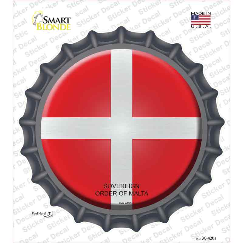 Sovereign Order of Malta Country Novelty Bottle Cap Sticker Decal