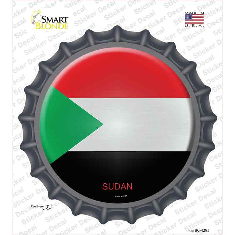 Sudan Country Novelty Bottle Cap Sticker Decal