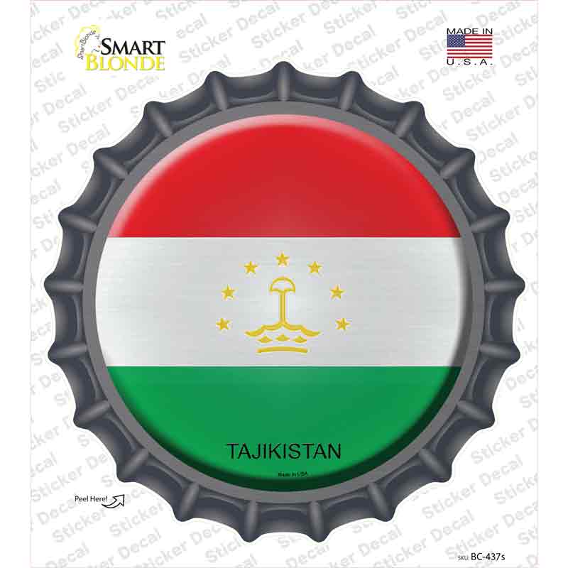 Tajikistan Country Novelty Bottle Cap Sticker Decal