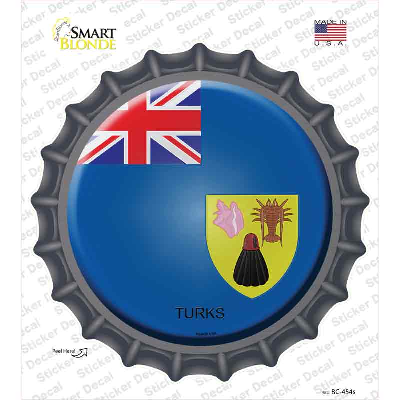 Turks Country Novelty Bottle Cap Sticker Decal