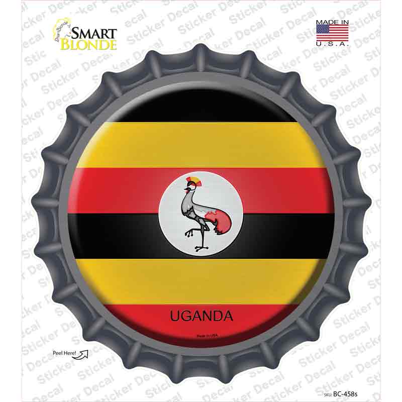 Uganda Country Novelty Bottle Cap Sticker Decal
