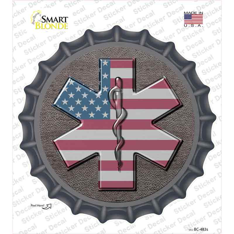 Medical Cross Novelty Bottle Cap Sticker Decal