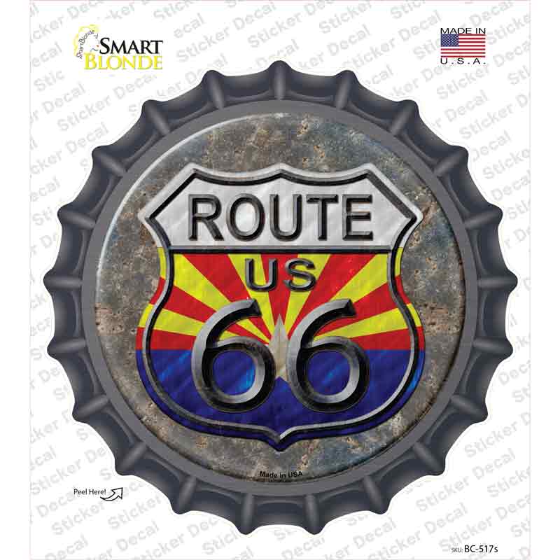 Arizona Route 66 Novelty Bottle Cap Sticker Decal