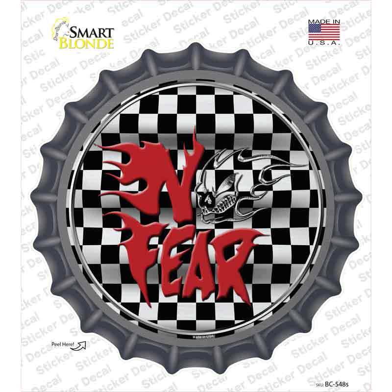No Fear Novelty Bottle Cap Sticker Decal