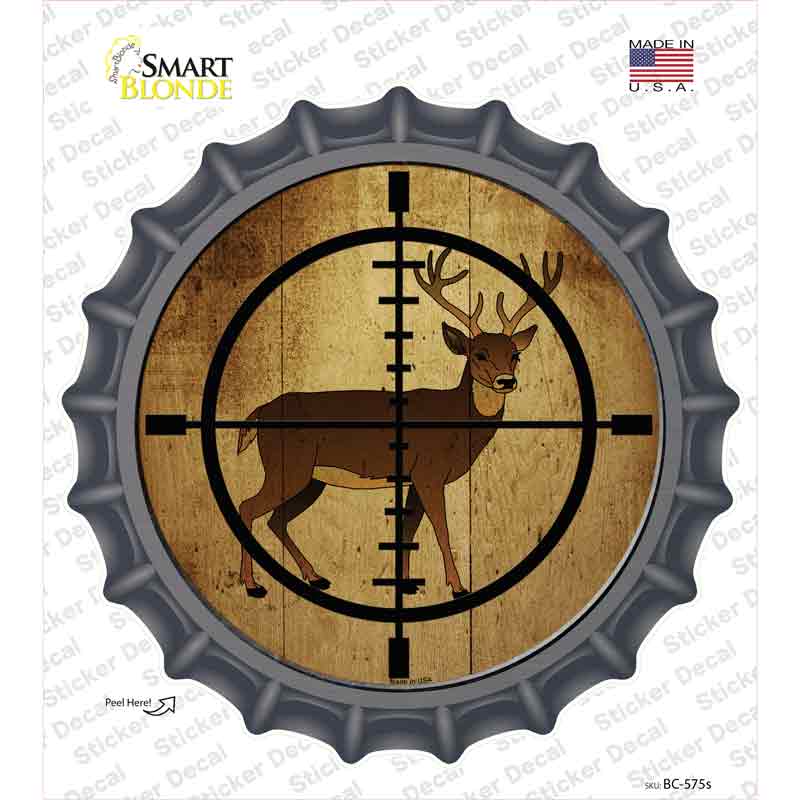 Deer Hunter Novelty Bottle Cap Sticker Decal