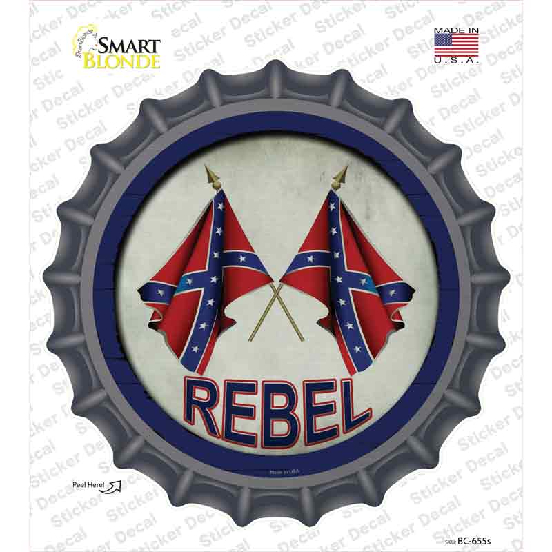 Rebel Novelty Bottle Cap Sticker Decal