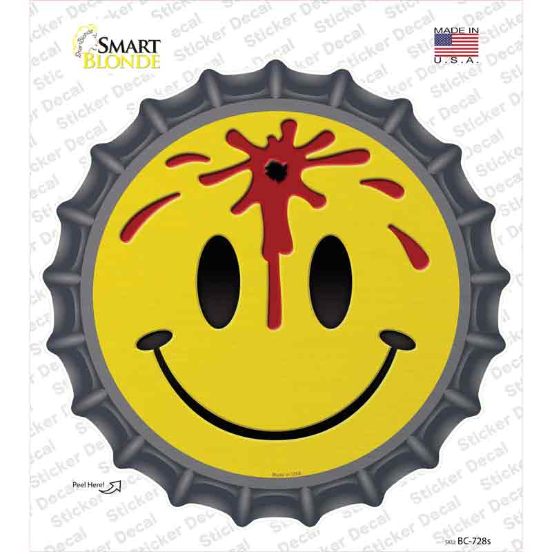 Bullet Smile Novelty Bottle Cap Sticker Decal