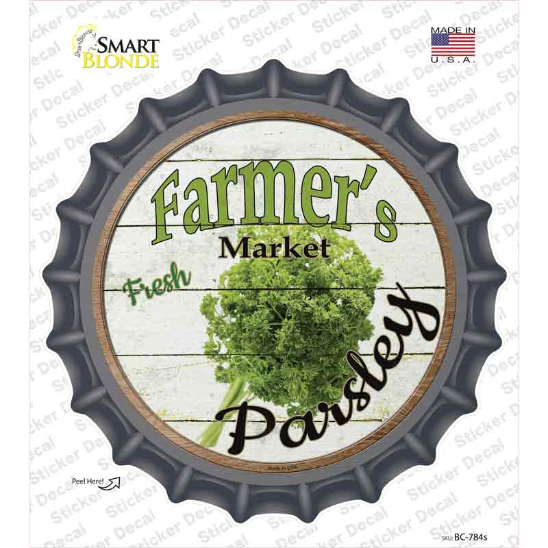 Farmers Market Parsley Novelty Bottle Cap Sticker Decal