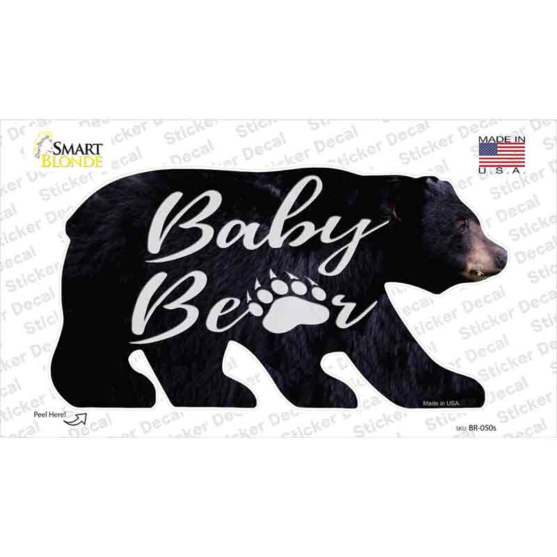 Baby Paw Novelty Bear Sticker Decal Small