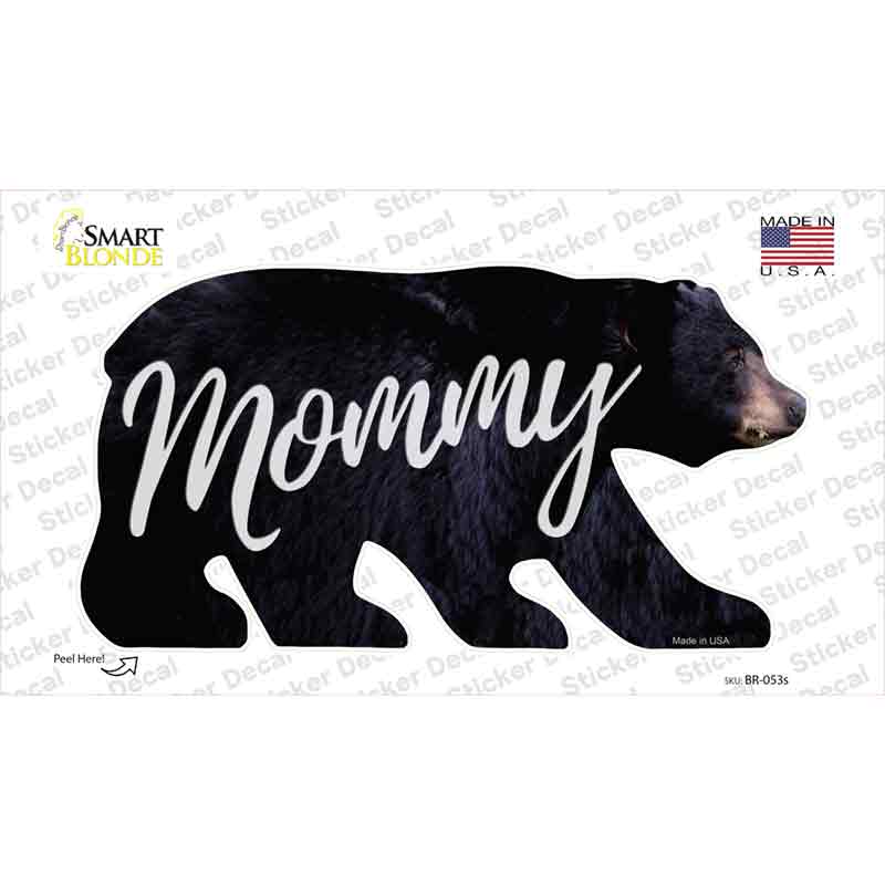 Mommy Novelty Bear Sticker Decal Small