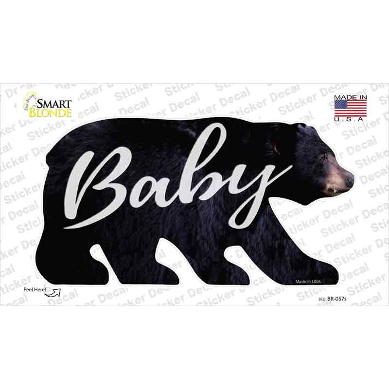 Baby Novelty Bear Sticker Decal Small