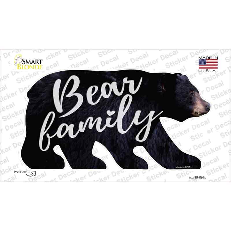 Bear Family Novelty Bear Sticker Decal Small