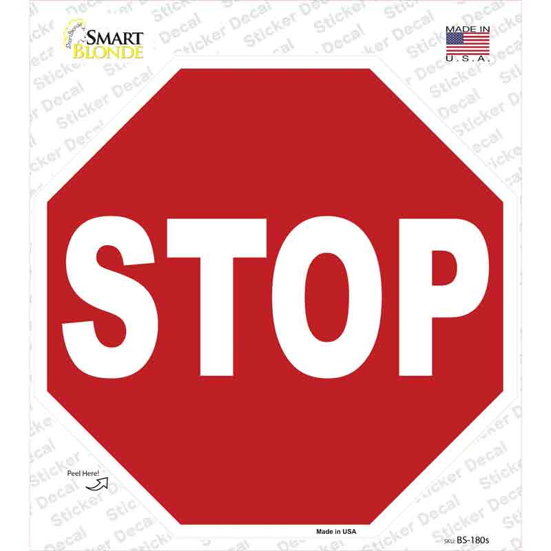 Stop Novelty Octagon Sticker Decal Small