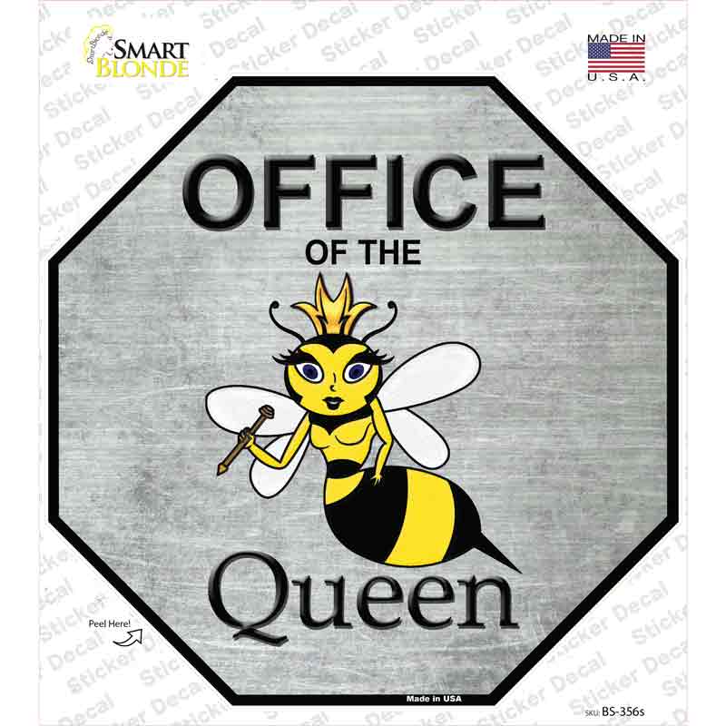 Office of the Queen Novelty Octagon Sticker Decal Small