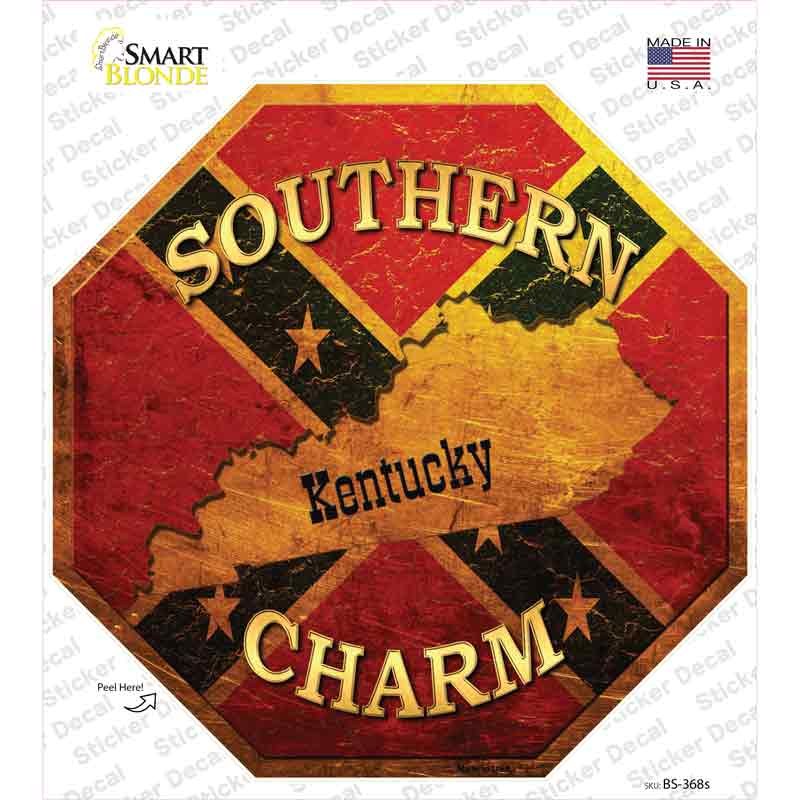 Southern Charm Kentucky Novelty Octagon Sticker Decal Small