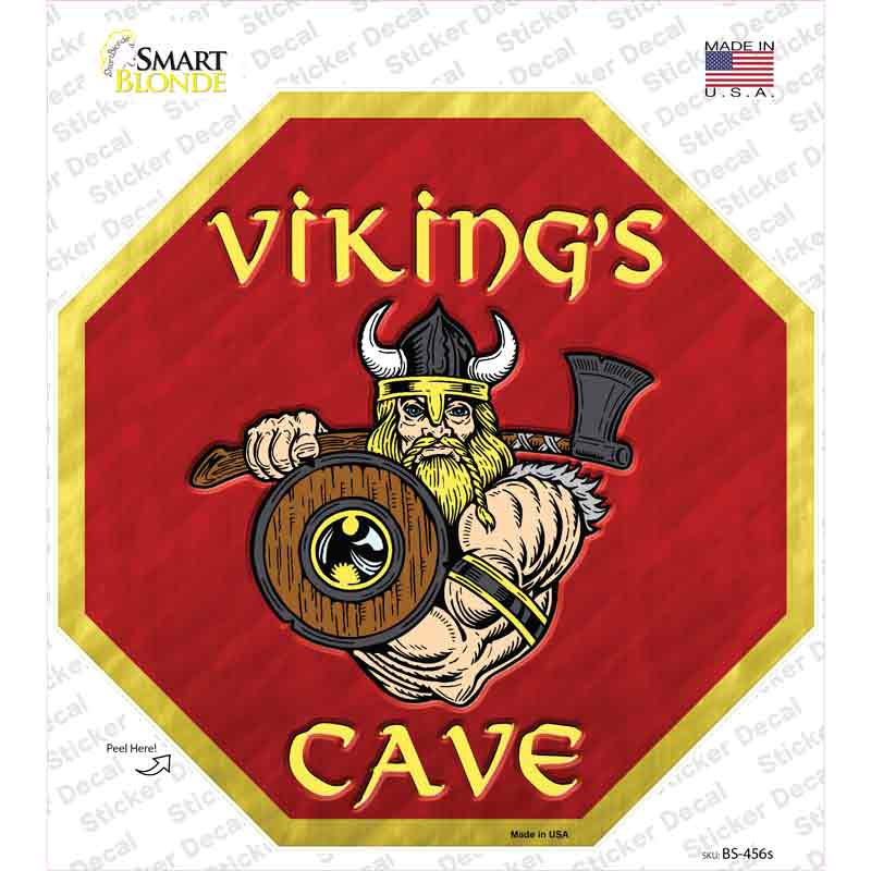 Vikings Cave Novelty Octagon Sticker Decal Small