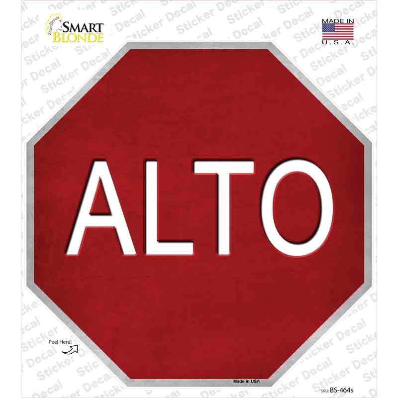 Alto Novelty Octagon Sticker Decal Small