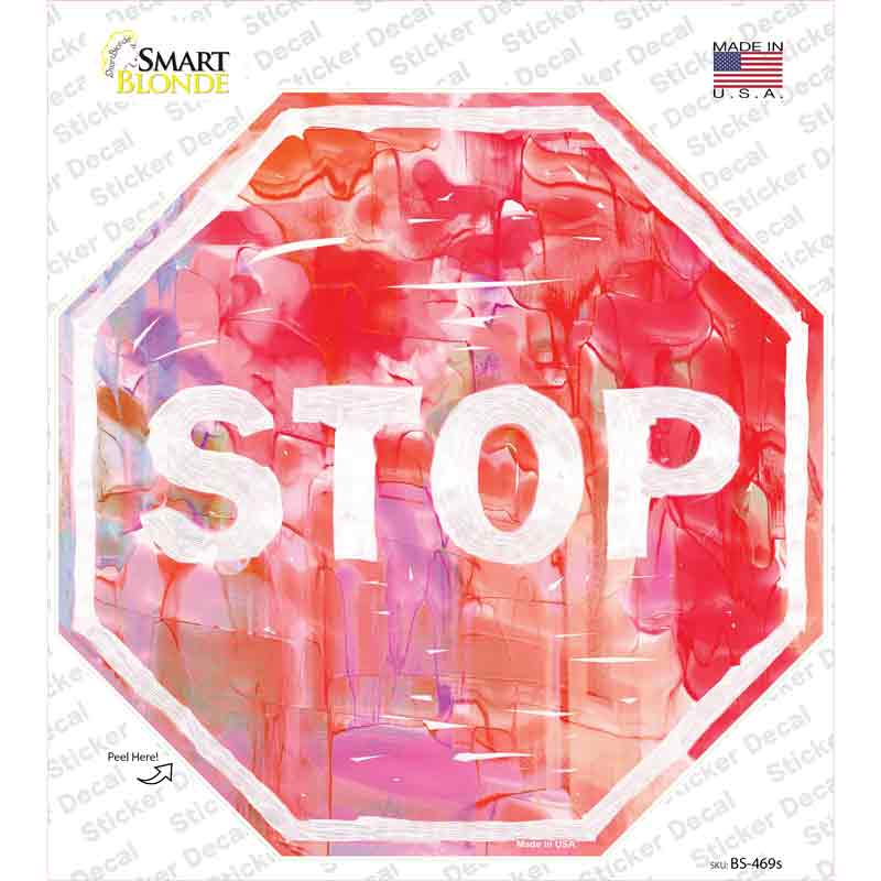 Stop Novelty Octagon Sticker Decal Novelty Metal Stop Sign Small