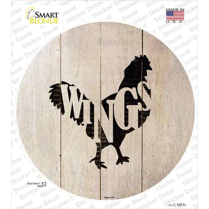 Chickens Make Wings Novelty Circle Sticker Decal
