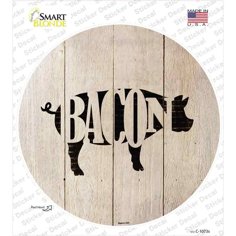 Pigs Make Bacon Novelty Circle Sticker Decal
