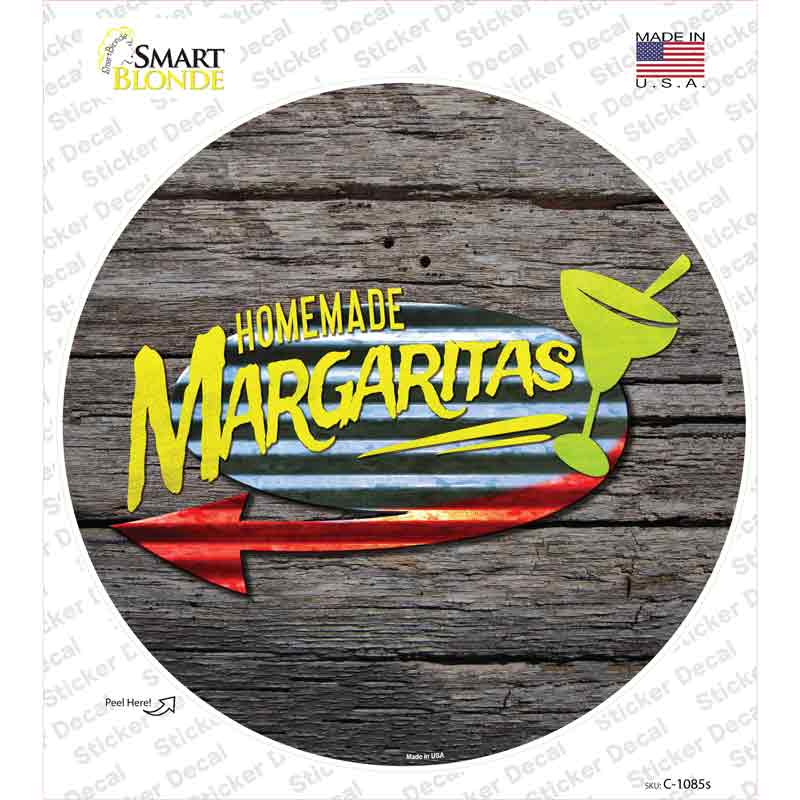 Homemade Margaritas Novelty Circle Sticker Decal