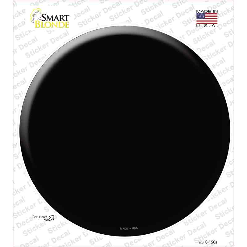 Black Novelty Circle Sticker Decal