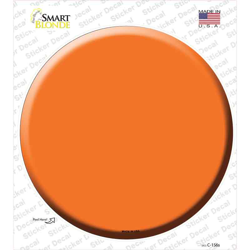 Orange Novelty Circle Sticker Decal