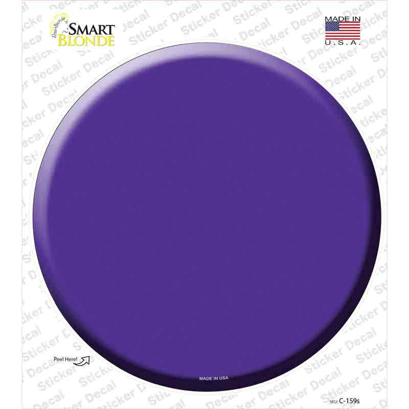 Purple Novelty Circle Sticker Decal