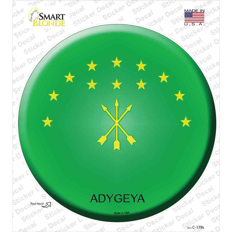 Adygea Country Novelty Circle Sticker Decal