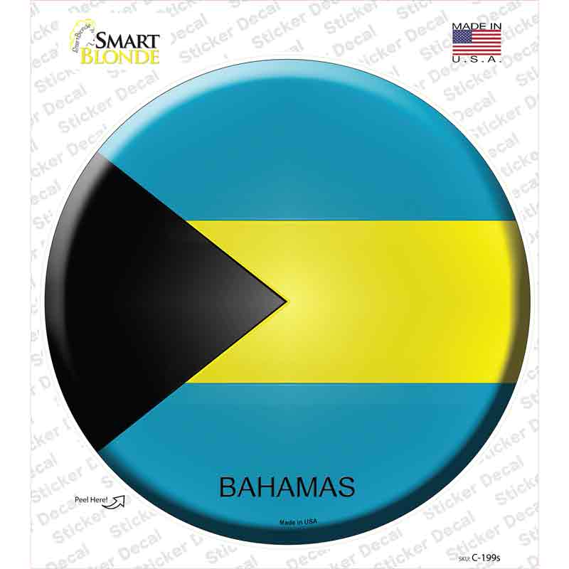 Bahamas Country Novelty Circle Sticker Decal